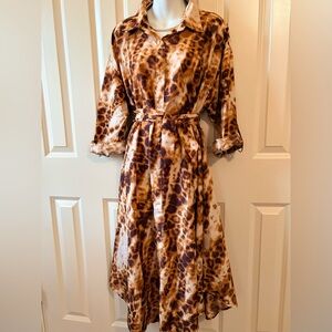 NWOT, Leopard Print Shirt Dress size 22/24, By Cato